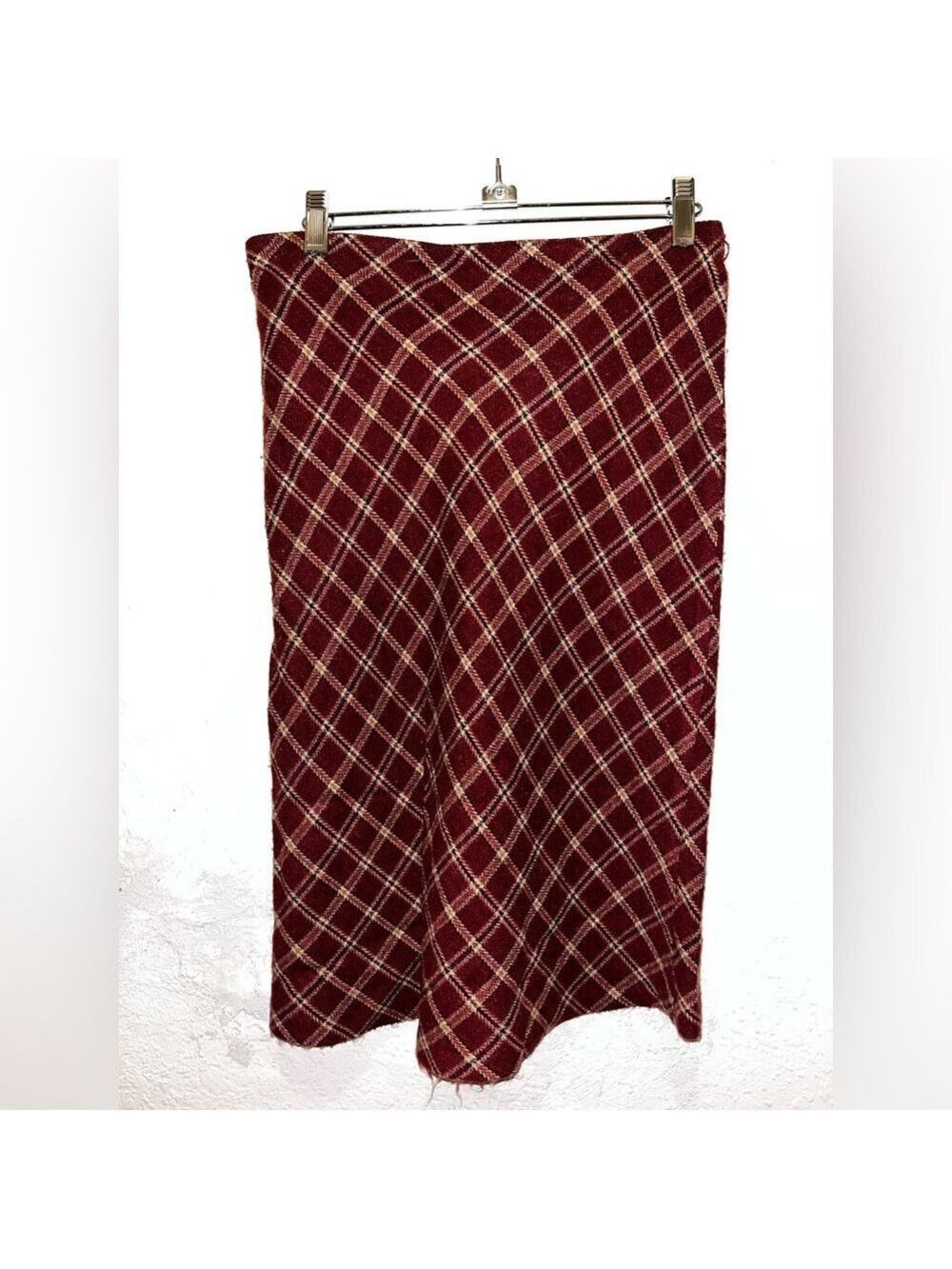 Vintage 70s Plaid Modest Midi Skirt Janette - Picture 6 of 7